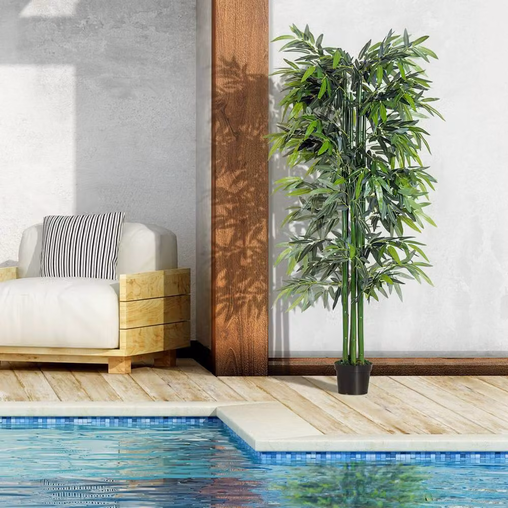Wyld Haus Marifa Artificial Green Bamboo Tabletop Tree in Pot – 3