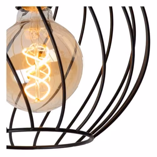 Lucide Danza Netlighting Black Metal Flush Ceiling Light, Diameter: 25 cm – 3