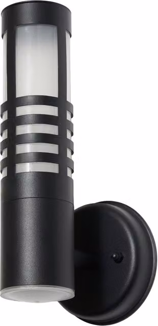 Litecraft Colt Modern Up and Down Outdoor Slatted Wall Light in Black