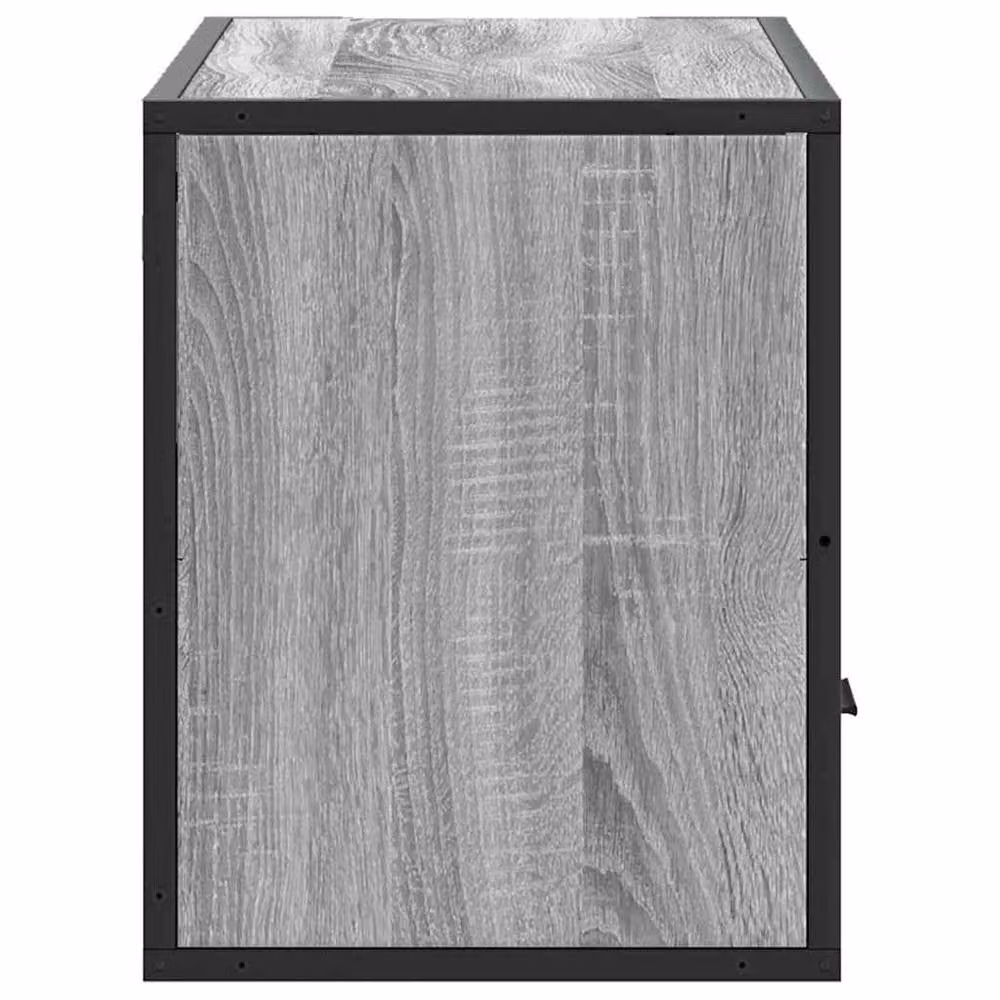Berkfield Home Grey Sonoma TV Cabinet in Engineered Wood and Metal, W/D/H: 80 x 31 x 39.5 cm – 4
