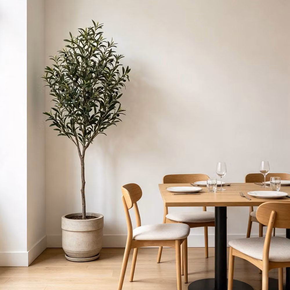 CASSILANDO Lifelike Green Artificial Olive Tree, Height: 120 cm – 7