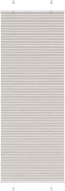 Berkfield Home Single Pleat Polyester Blind in Light Grey, W: 74.4 cm, H: 200 cm