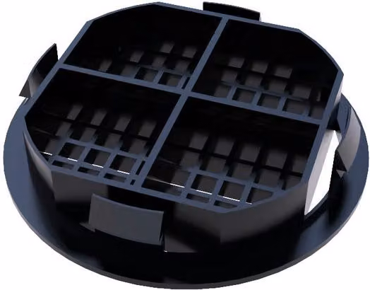 Freefoam Circular Soffit Vent in Black Smooth