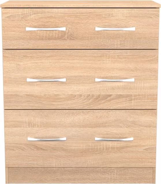Avon 3 Drawer Deep Chest in Oak