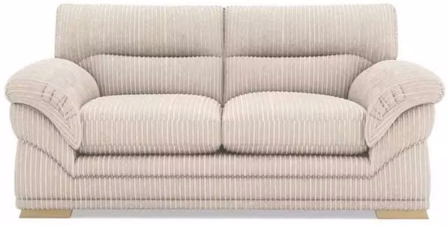 SOFASELECTION UK Amalfi Claude 2 Seater Modern Plush Fabric Sofa in Beige
