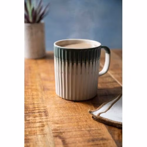 Mikasa Green Textured Stoneware Mug, 410ml – 2
