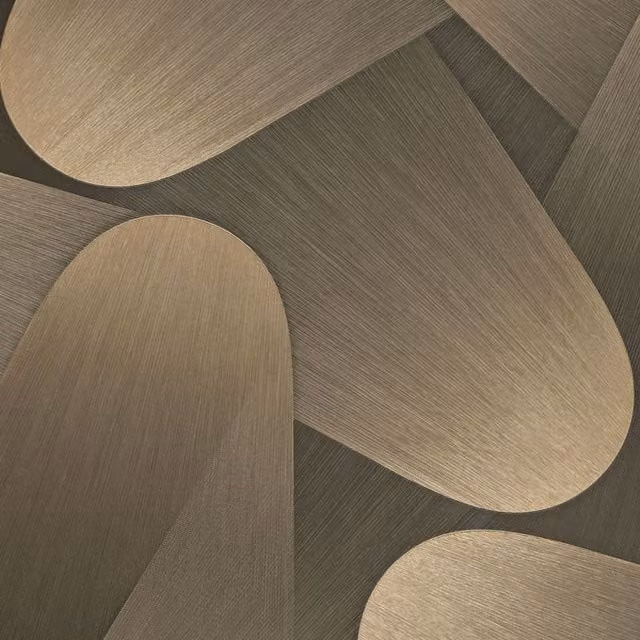 Erismann Allure Geometric Abstract Vinyl Textured Wallpaper in Gold and Bronze