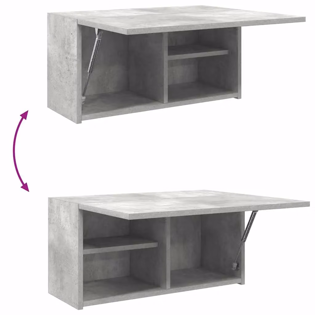 Berkfield Home Wall Mounted Bathroom Cabinet in Concrete Grey, W/D/H: 60 x 25 x 30 cm – 3