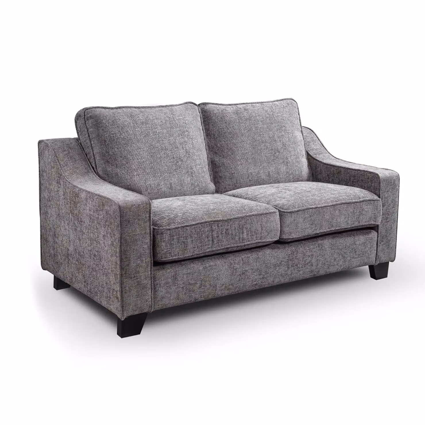 Furnishings For Less UK Nebraska 2 Seater Modern Sofa in Slate Grey Chenille Fabric – 2