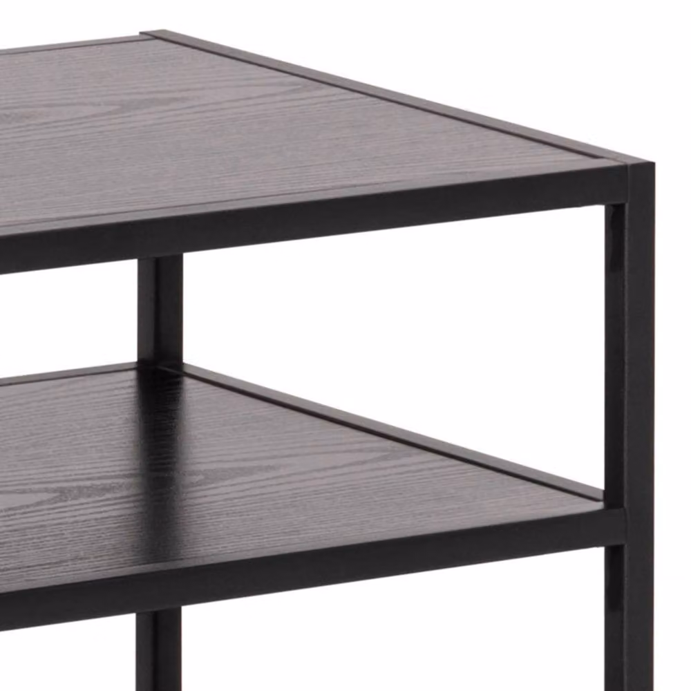 Wyld Haus El Paso Black Metal Open TV Unit with 3 Shelves, W/D/H: 108 x 46 x 33 cm – 6