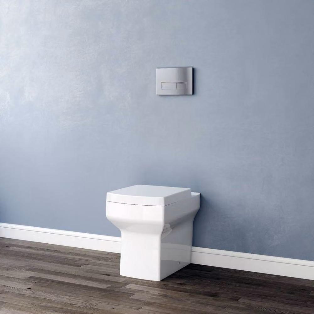 Hinsinc Square Back To Wall Toilet with Soft Close Seat, White – 2