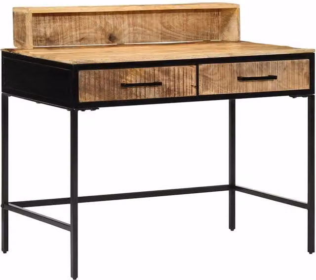 Berkfield Home Modern Mango Wood Console Table, Brown, W/D/H: 100 x 55 x 75 cm