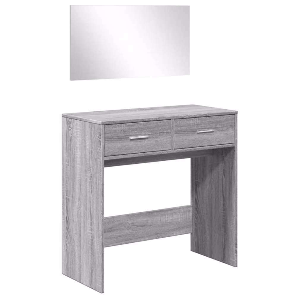 Berkfield Home Modern Dressing Table with Mirror in Grey Sonoma, W: 80 cm, D: 39 cm, H: 80 cm – 2