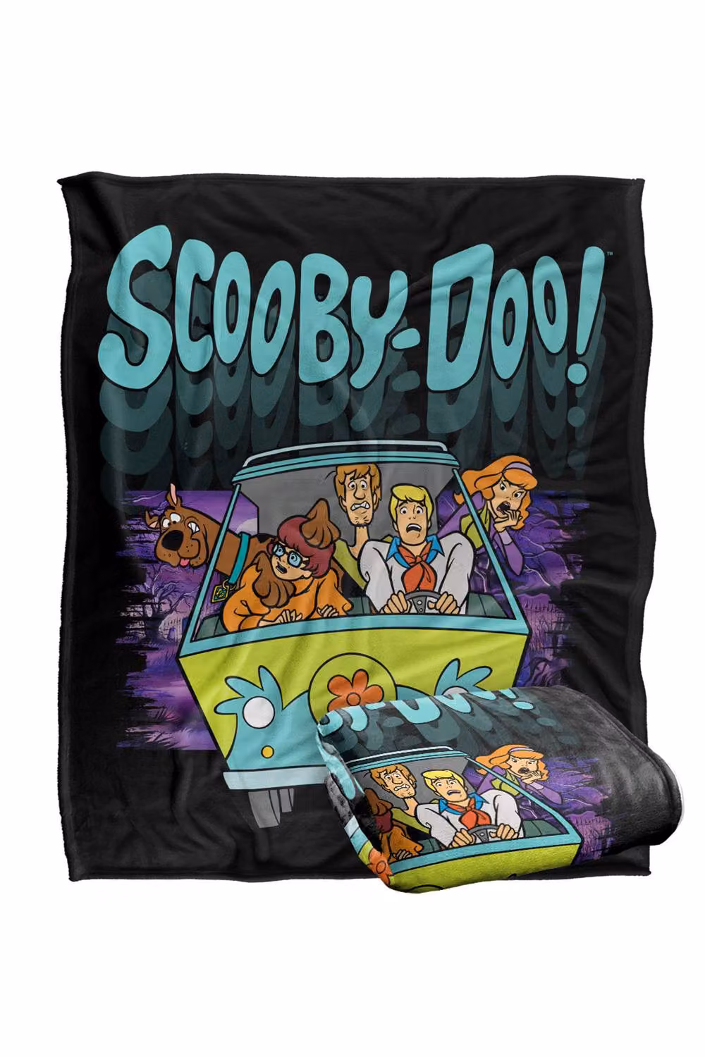 LOGOVISION Scooby Doo Frightened Driving Super Soft Fleece Throw Blanket, Multicolour, W: 91.44 cm x D: 91.44 cm x H: 147 cm – 7