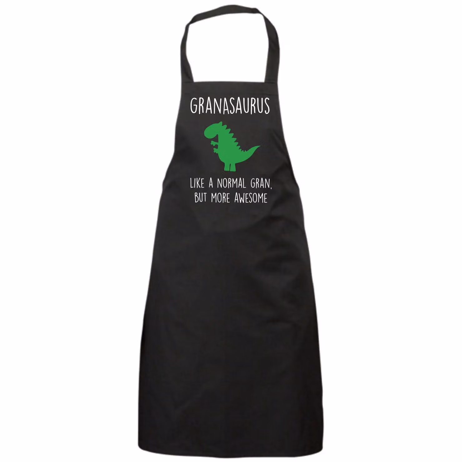60 Second Makeover Gran Dinosaur Granasaurus Women's Apron in Black – 2