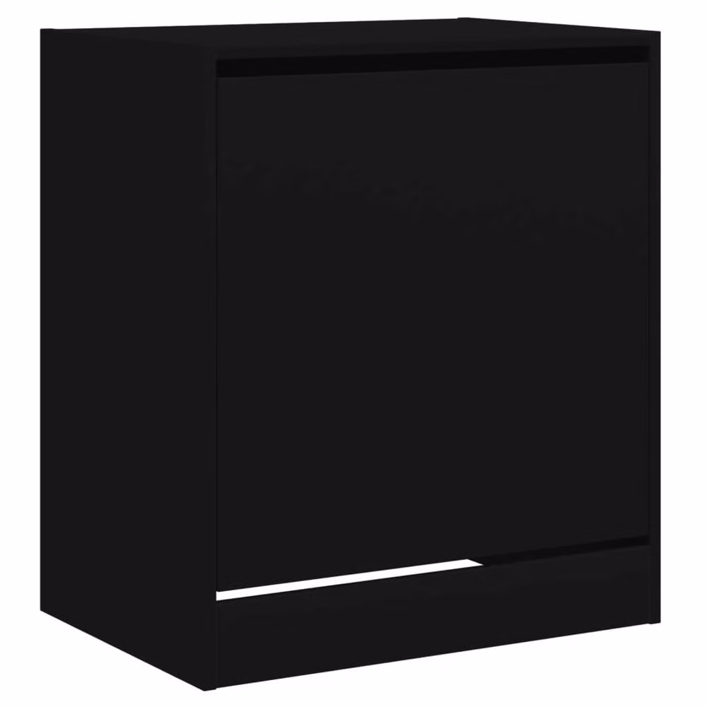 Berkfield Home Modern Black Shoe Cabinet with Tilting Compartments, W/D/H: 60 x 42 x 69 cm – 3