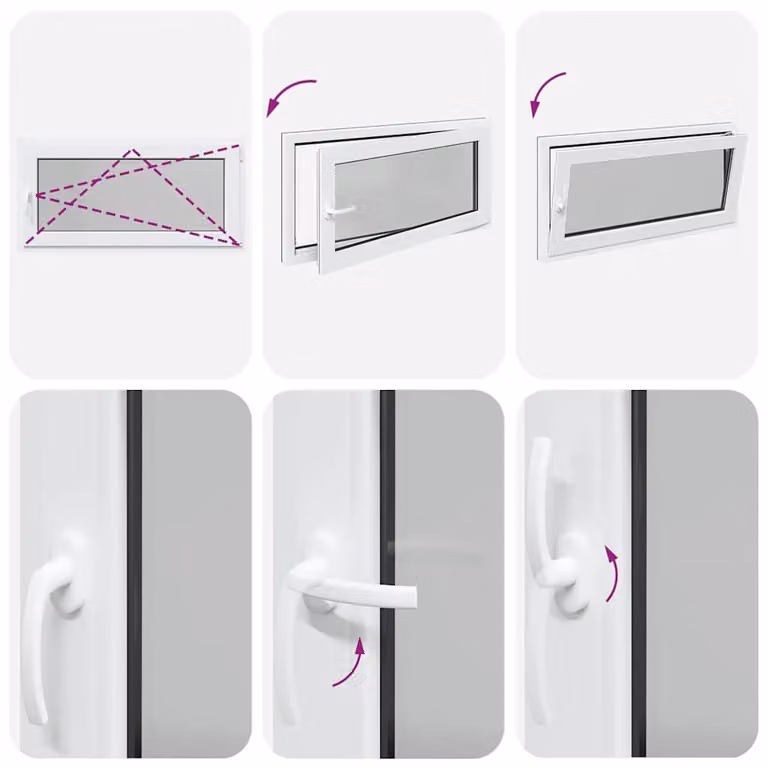 Berkfield Home RISOR Basement Tilt and Turn Window, Anthracite, W: 120 cm, H: 60 cm