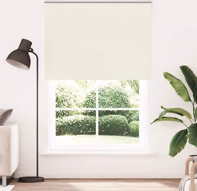 Berkfield Home Blackout Roller Blind, White Polyester, W: 150 cm, H: 230 cm