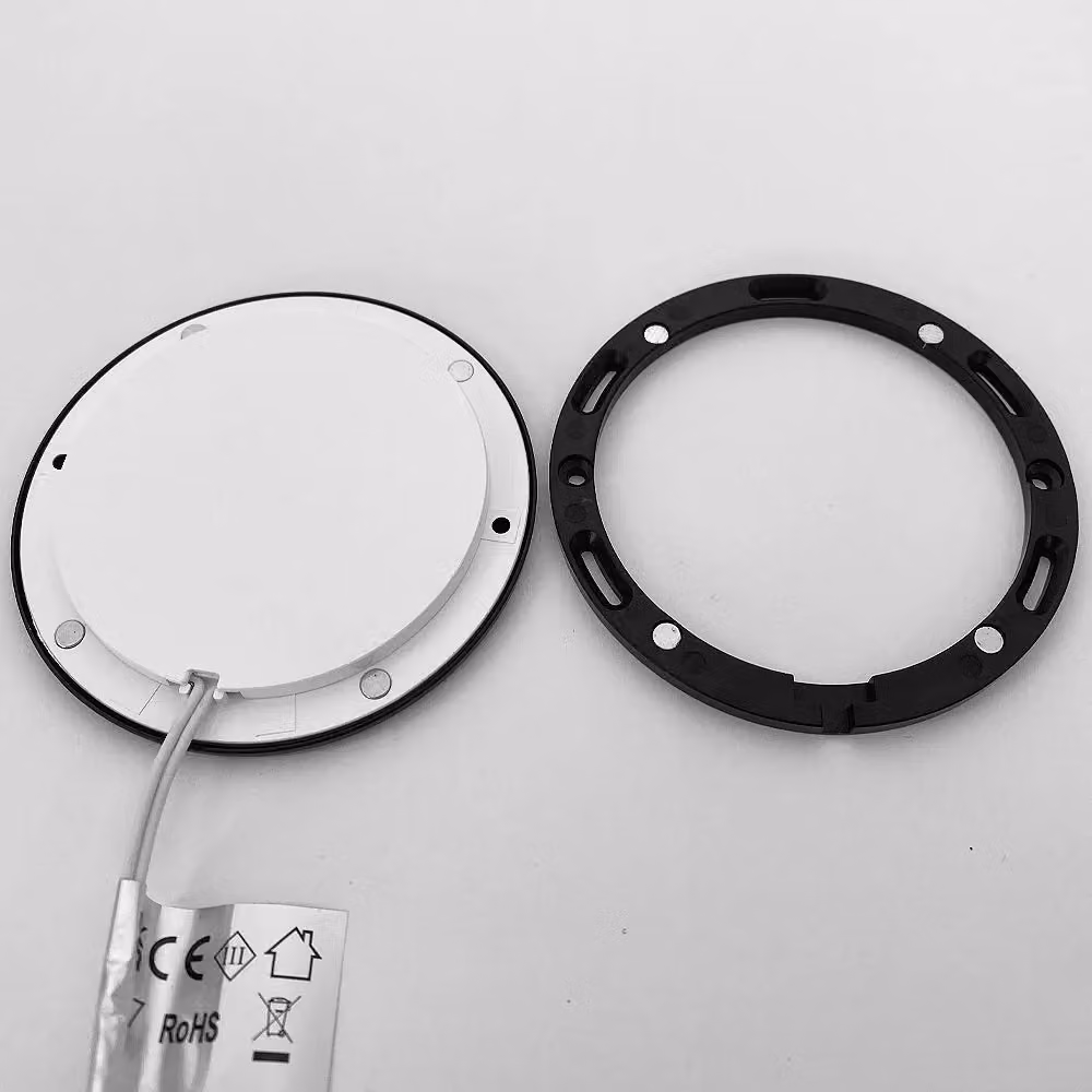 Loops Matt Black Ultra-Slim Round Under Cabinet Kitchen LED Light and Driver Kit with Warm White Diffused Light – 3