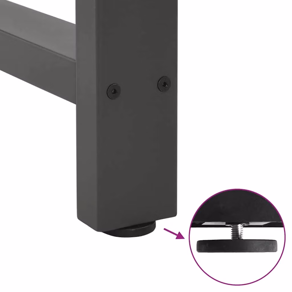 Berkfield Home Steel Coffee Table Legs in Anthracite, 2 Pieces, H: 60 cm, W: 42-43 cm – 6