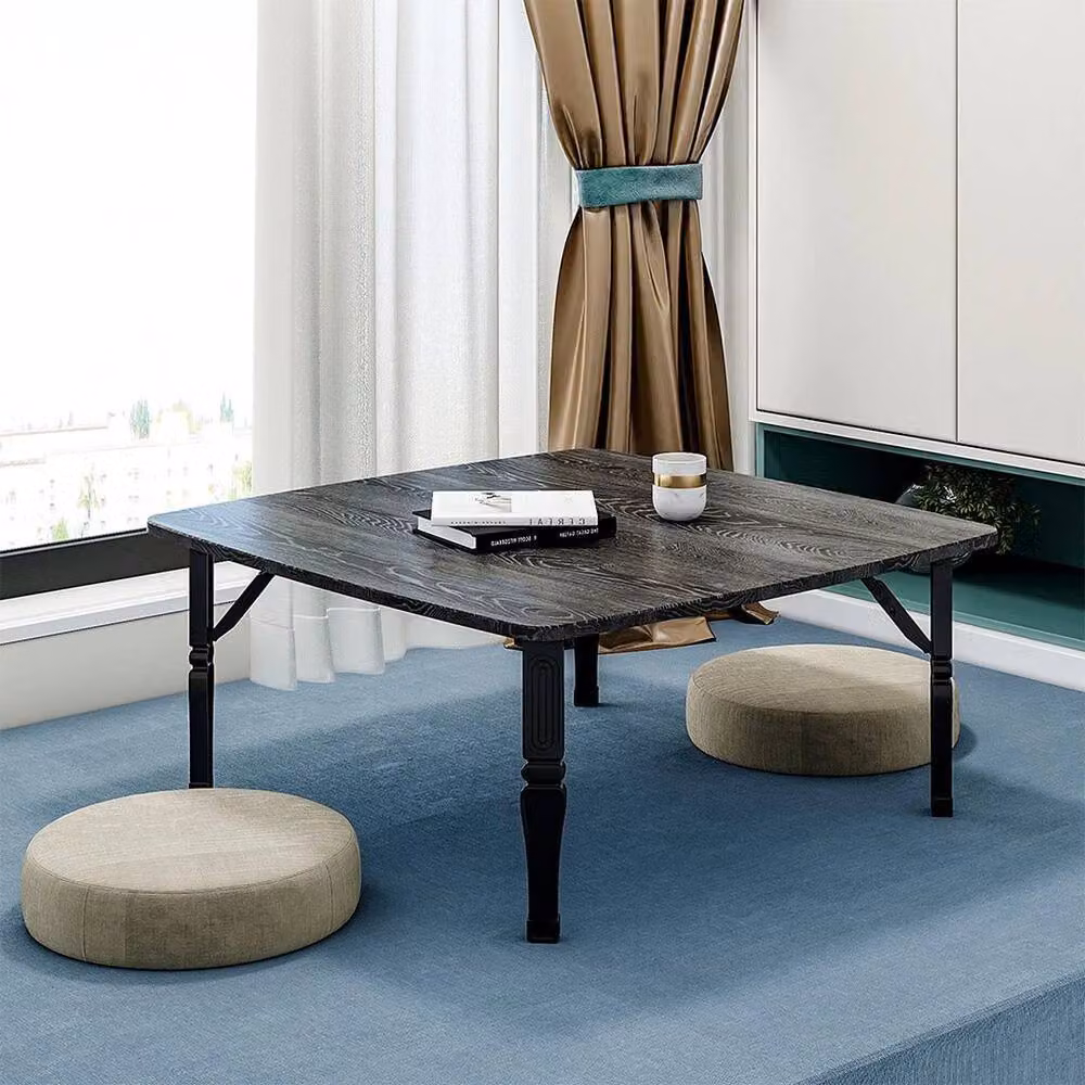 FORGEVIO Black Foldable Japanese Coffee Table, W/D/H: 80 x 80 x 35 cm – 3