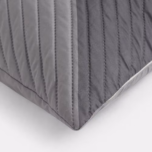 OHS Set of 2 Grey Geometric Pinsonic Square Cushion Covers, W/D/H: 45 x 45 x 45 cm – 3