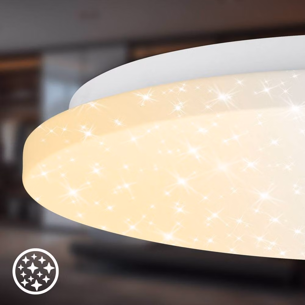 Briloner White LED Starry Sky Ceiling Light with CCT Colour Changing and Remote Control, Diameter: 34 cm – 3