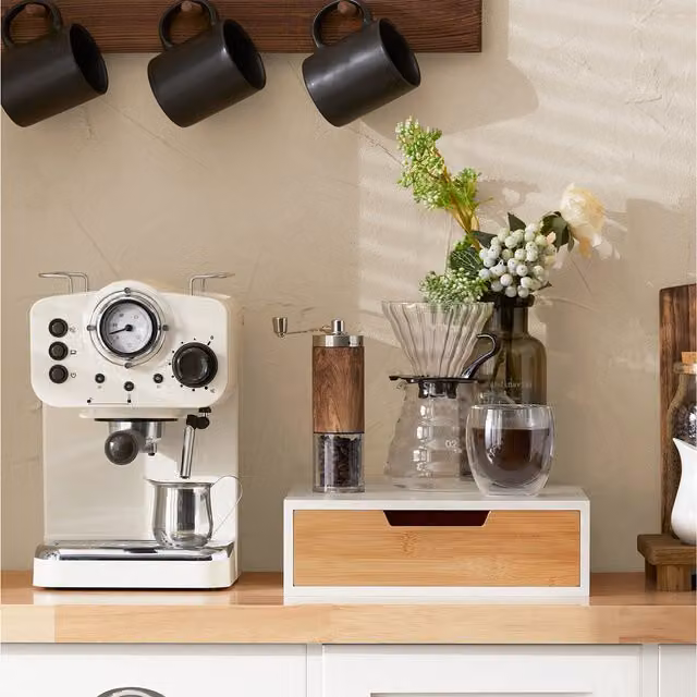 SoBuy Freestanding White Coffee Capsule Holder Stand Box
