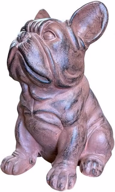 Minster Sitting Dog Metal Ornament in Bronze, W: 21 cm, D: 27 cm, H: 32 cm