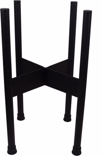 Leaf Metal Tabletop Planter Stand, Black, H 38.5 cm x W 18 cm x D 18 cm