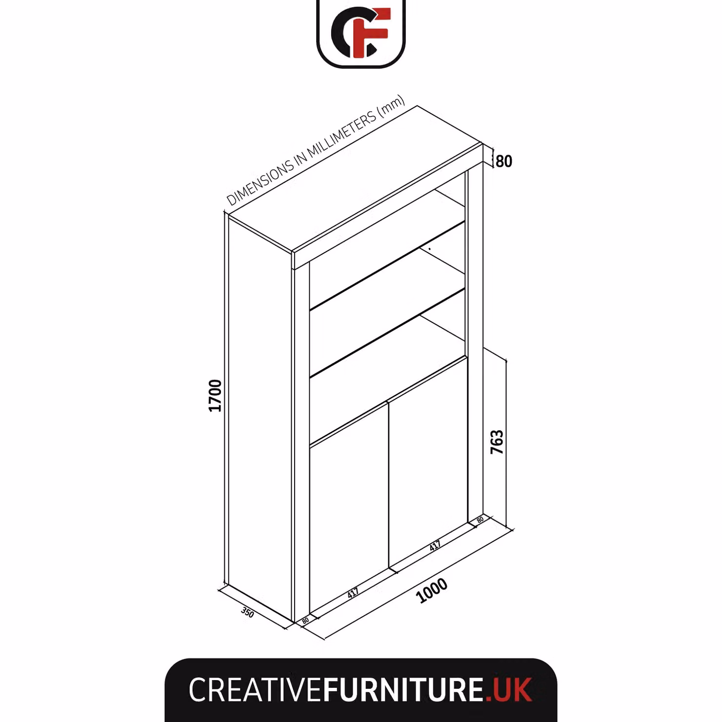Creative Furniture Modern Oak Sideboard with White Glossy Doors and Integrated Lighting – 3