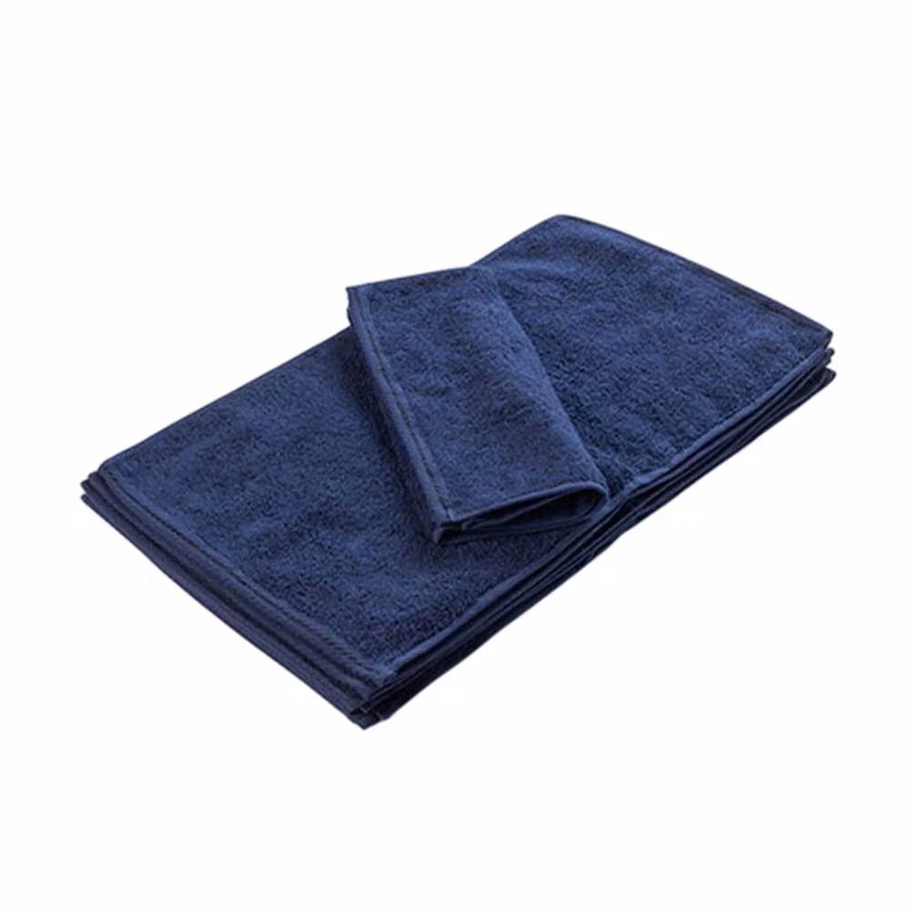 ARTG Navy Blue Cotton Terrycloth Guest Towel with Border – 2