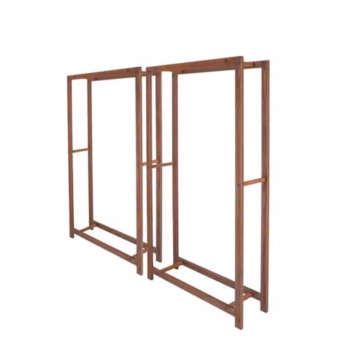 Esschert Design Wood Storage in Rust Brown, H 148 x W 23.5 x D 23.5 cm