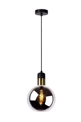 Lucide Julius Dimmable Adjustable Height Vintage Pendant Light in Grey – 1