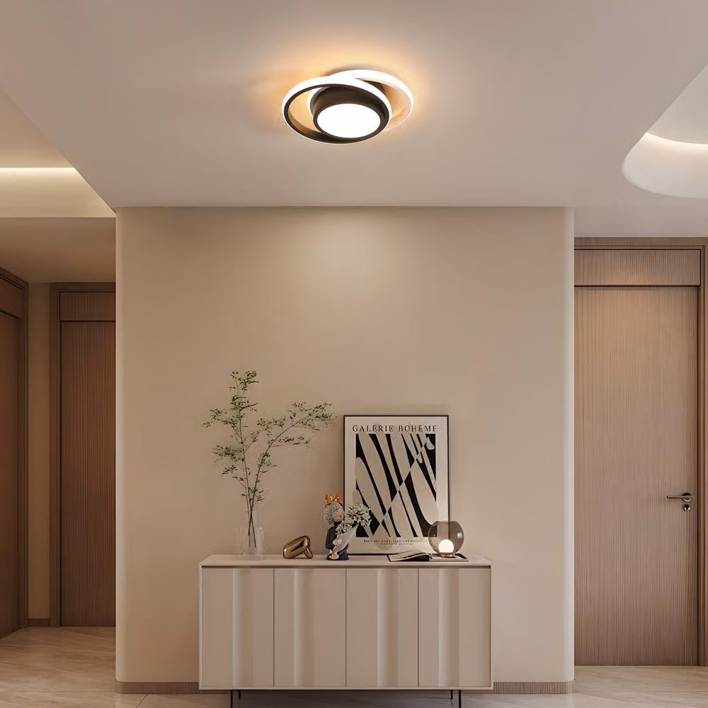 Pheashine Black and White Dual-Ring LED Ceiling Light, 36W, 3000K Warm White, Diameter: 27 cm – 4