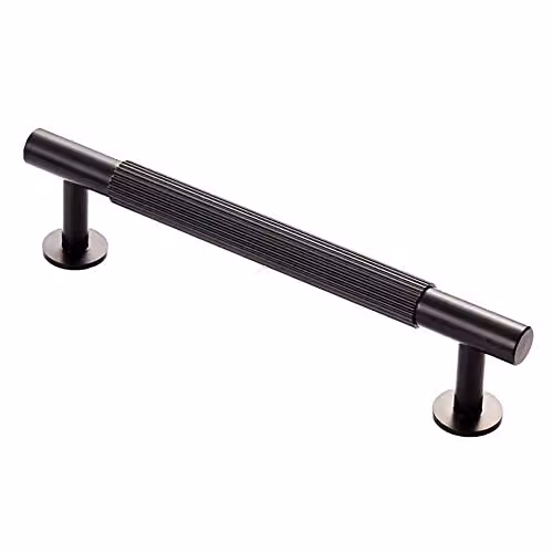 Loops Lined Bar Door Pull Handle in Matt Black, 158mm x 13mm