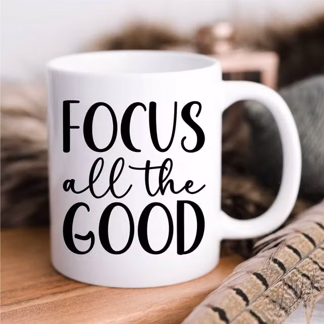 60 Second Makeover Focus All The Good Ceramic Mug in White – 1