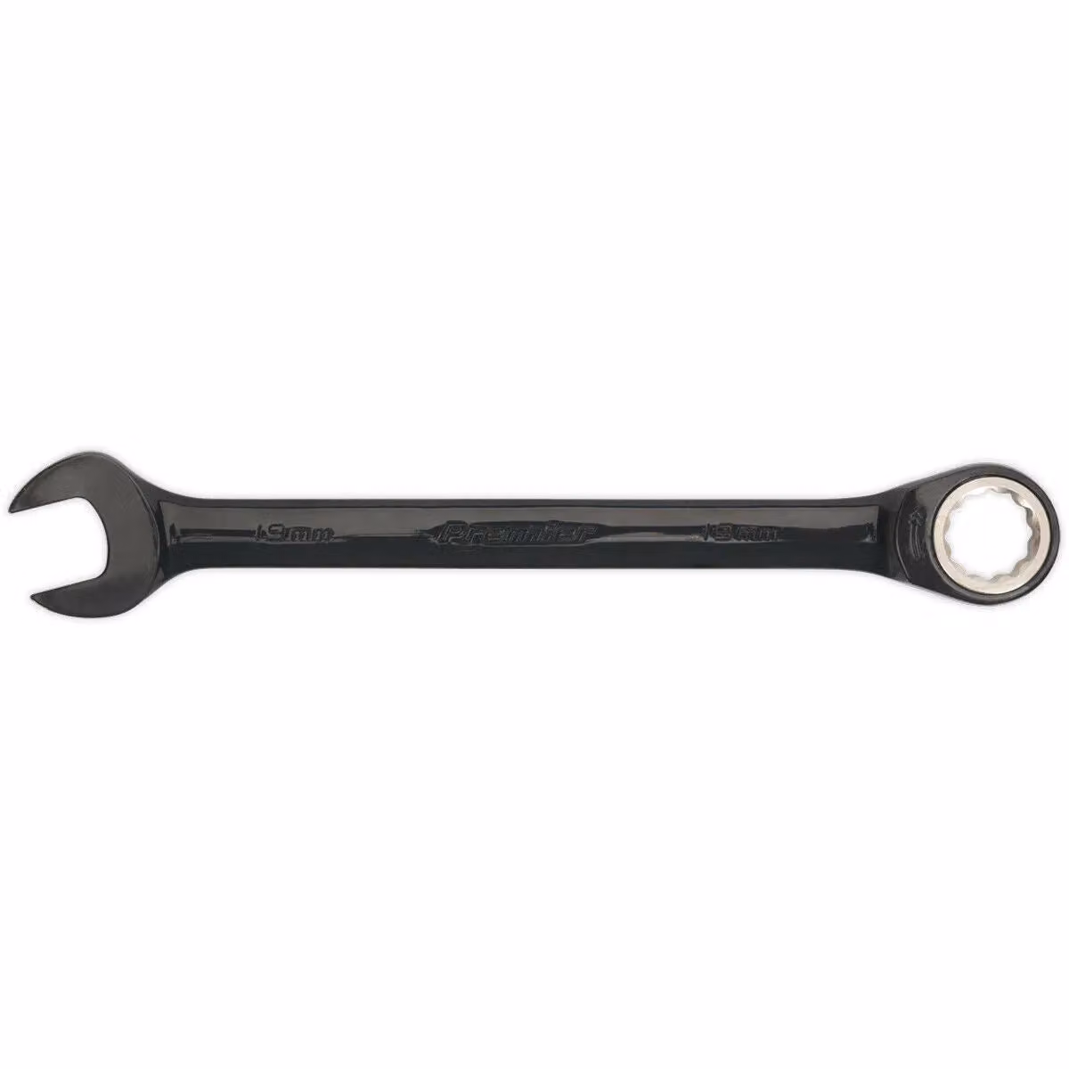 Loops Black Series 7pc Premium 12 Point Metric Combination Ratchet Spanner Set in Black Chrome Vanadium Steel – 2
