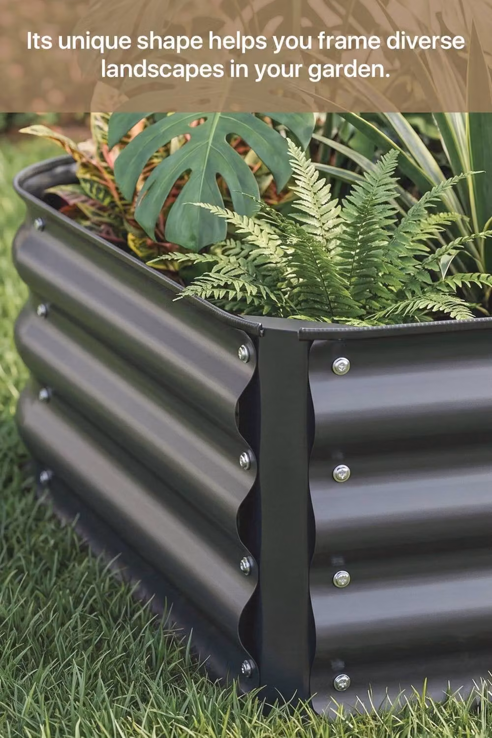 Garden Sanctuary Galvanised Steel Raised Garden Bed in Grey – 3