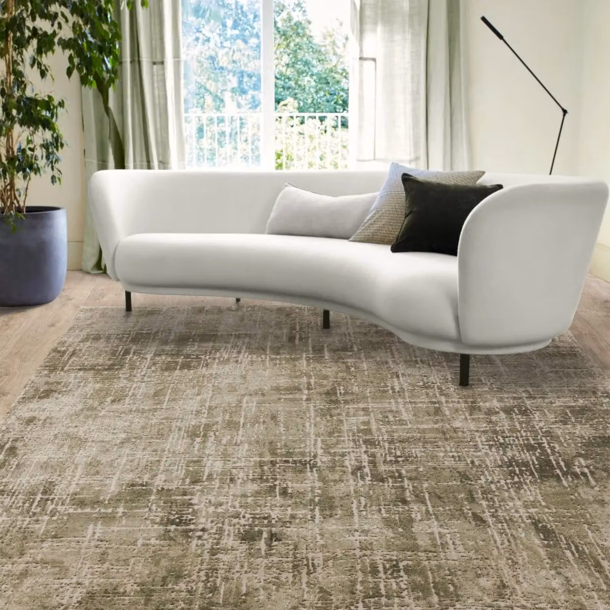 The Rug Shop UK Green Modern Abstract Easy To Clean Area Rug W: 240 cm, D: 340 cm – 1
