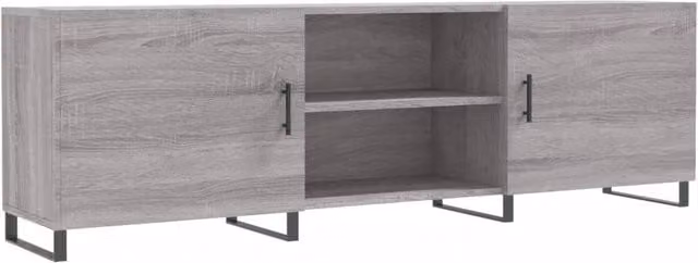 Berkfield Home Modern Grey Sonoma TV Cabinet W/D/H: 150 x 30 x 50 cm – 1