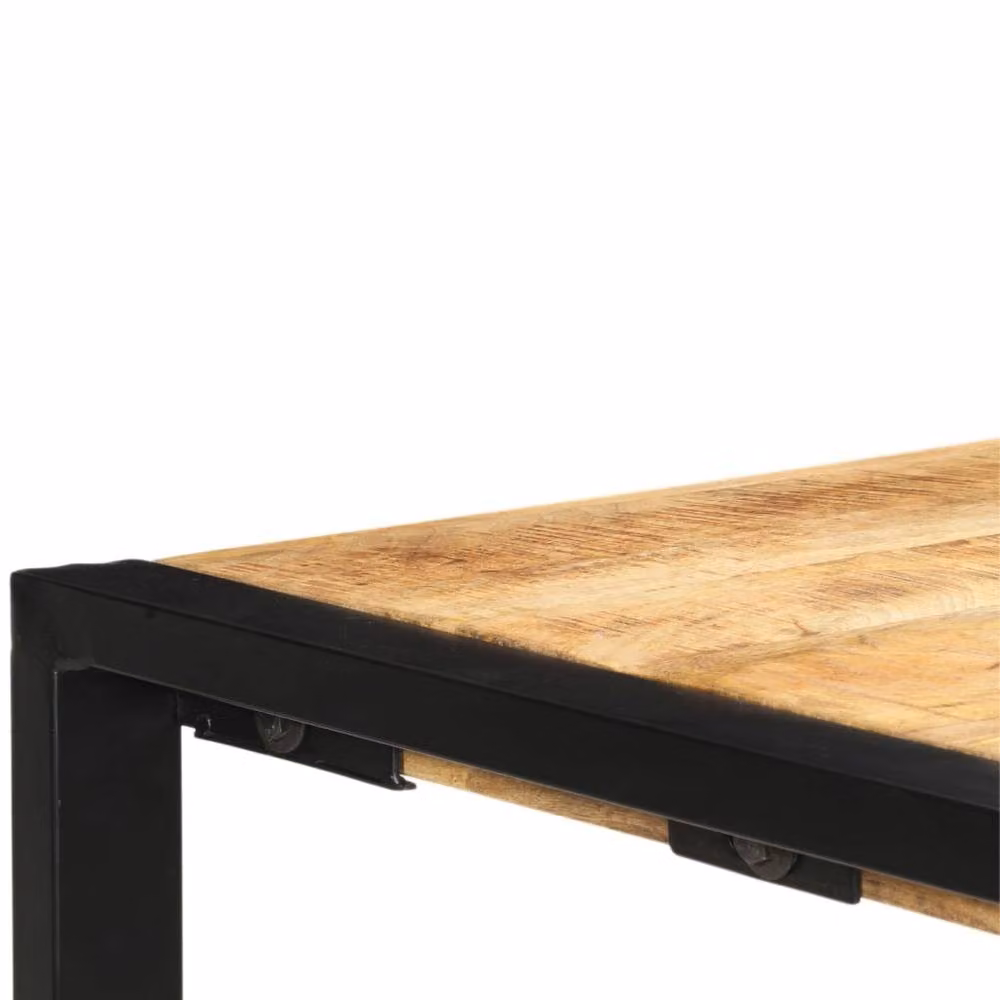 Berkfield Home Industrial Mango Wood Console Table in Brown, W/D/H: 150 x 35 x 76 cm – 3