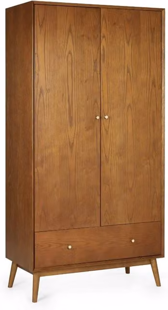 Cheshire Calder 2 Door Wardrobe in Ash Wood, Brown – 1