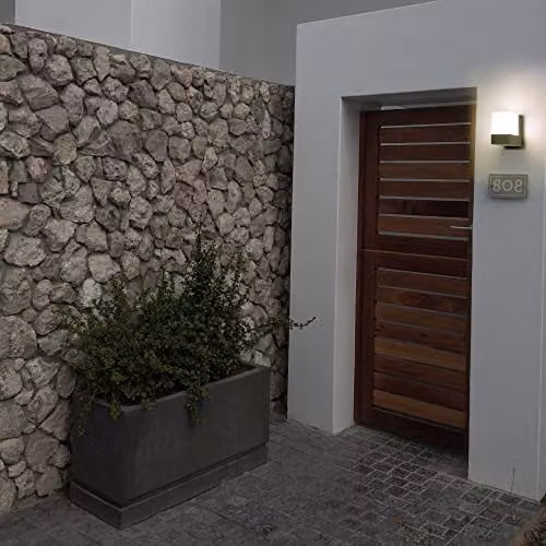 Netlighting Forlight Opalo Modern Black LED Outdoor Wall Lamp with Warm White 3000K Light, IP44 Rated – 2