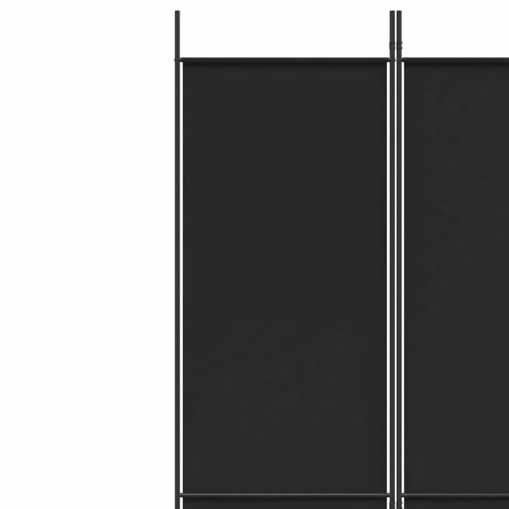 Berkfield Home 4-Panel Fabric Room Divider in Black, W/H: 200 x 220 cm – 5