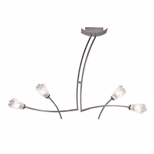 Netlighting Inspired Mantra Pietra Linear Pendant 2 Arm 4 Light G9 in Polished Chrome Silver – 1