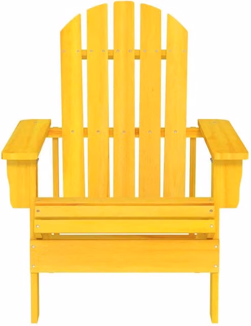Berkfield Home Garden Adirondack Chair in Yellow Solid Fir Wood