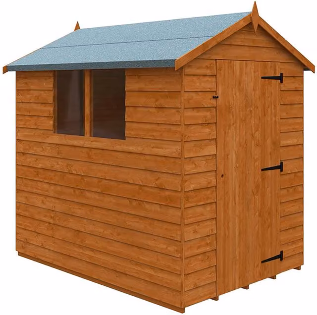 Buttercup Farm Budget Apex 9mm Wooden Garden Shed in Orange with Single Door and Window – 1