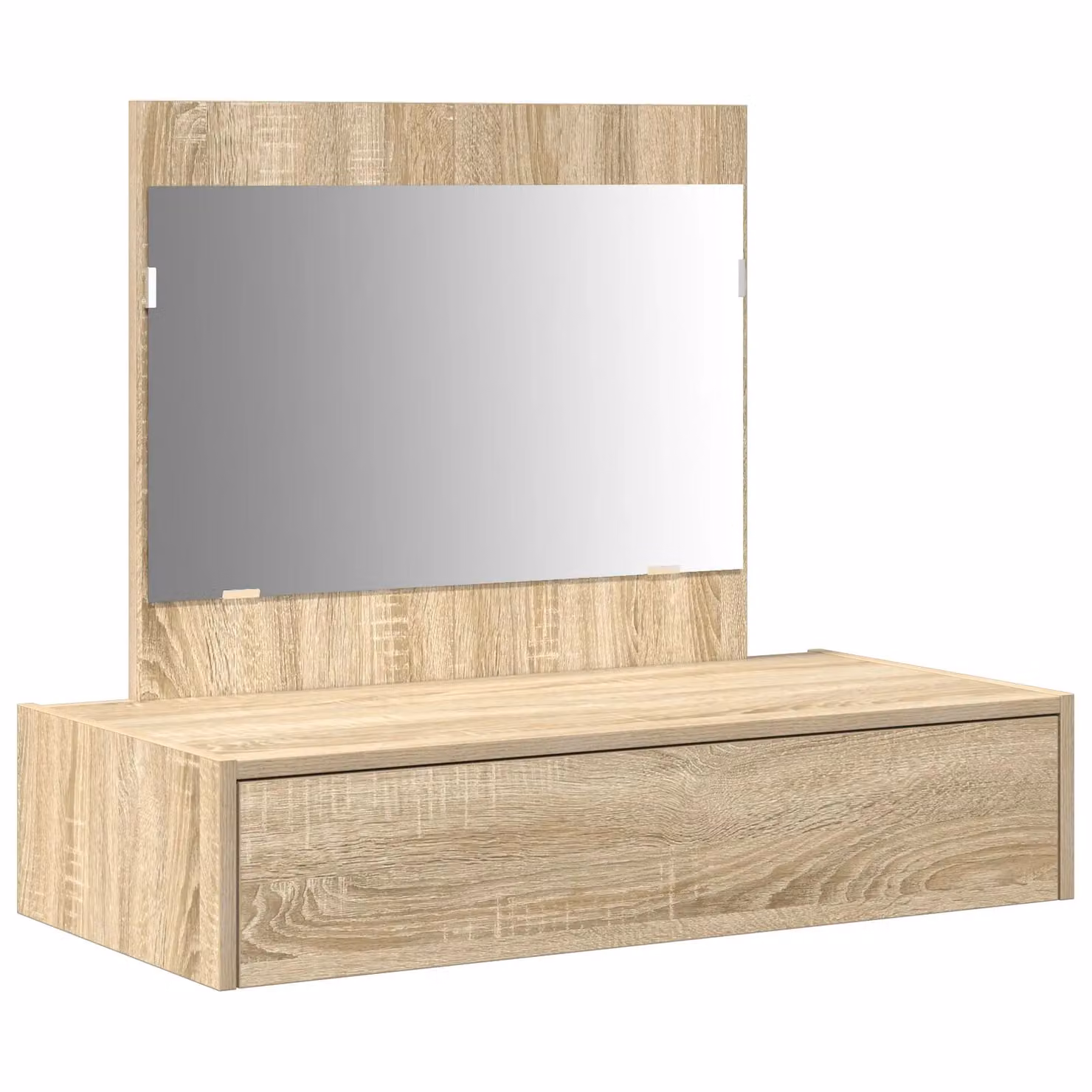 Berkfield Home Sonoma Oak Wall Hanging Dressing Table in Beige, W/D/H: 83 x 40 x 70 cm – 2
