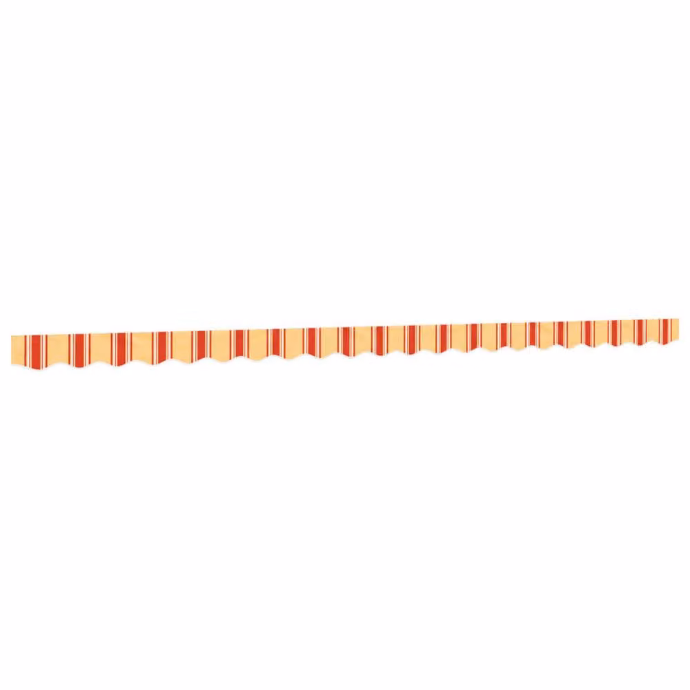 Berkfield Home Replacement Awning Valance Fabric in Yellow and Orange Stripe, 5 m – 2